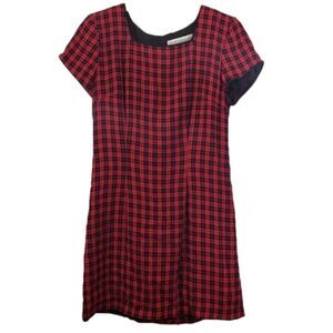 𝅺jessica Howard Vintage red and black plain dress